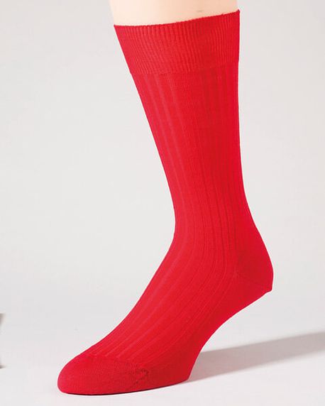 Pantherella Stretch Wool Ankle Socks - Red - Country Collection