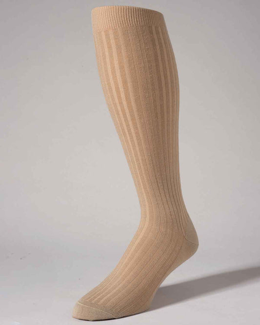 Pantherella Stretch Wool Knee Socks - Beige - Country Collection