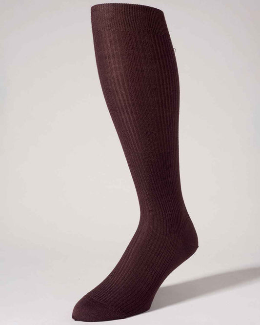 Pantherella Wool Knee Socks - Burgundy - Country Collection