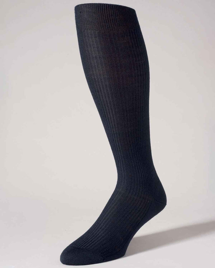 Pantherella Wool Knee Socks - Navy - Country Collection
