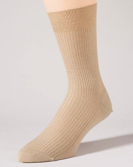 Pantherella Wool Rich Ankle Socks - Beige - Country Collection