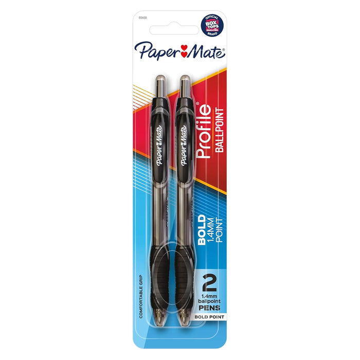 Paper Mate Profile Black Ballpoint Pens - 2 Ct - 48 Pack