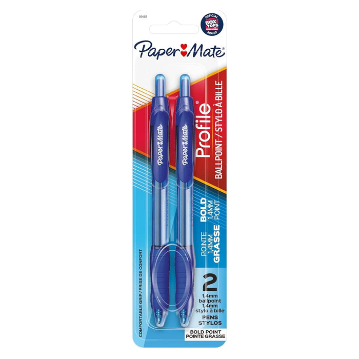 Paper Mate Profile Blue Ballpoint Pens - 2 Ct - 48 Pack