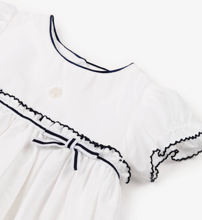 PATACHOU Baby Girls White Cotton Dress