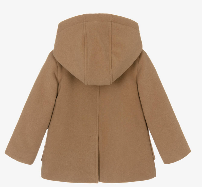 PATACHOU Boys Beige Hooded Duffle Coat