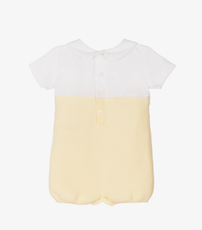 PAZ RODRIGUEZ Baby Boys Yellow Cotton Knit Shortie