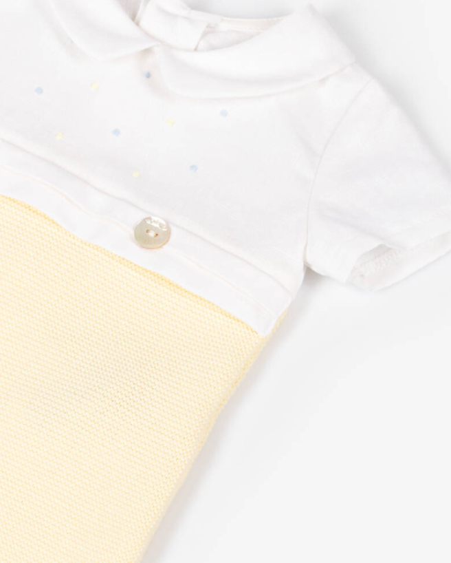 PAZ RODRIGUEZ Baby Boys Yellow Cotton Knit Shortie