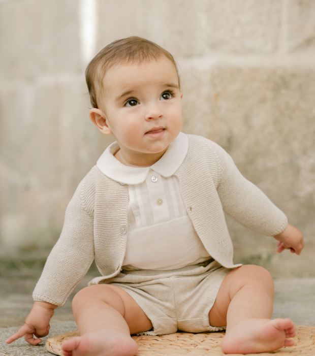 PAZ RODRIGUEZ BABY LINEN SHORTS AND SHIRT SET