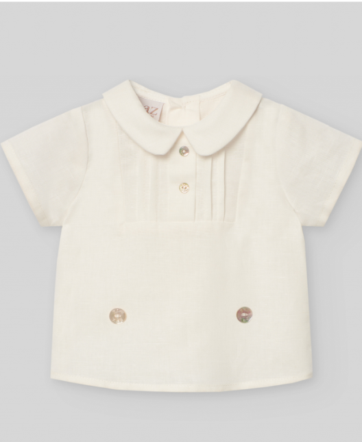 PAZ RODRIGUEZ BABY LINEN SHORTS AND SHIRT SET