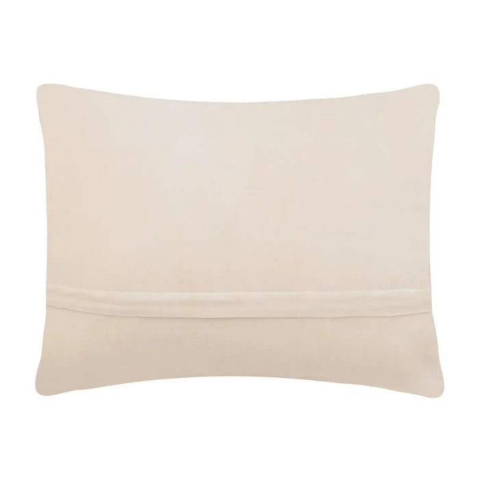 A Peking Handicraft It’s All Good In The Mountains Hook Cushion, featuring a beige rectangular poly velvet design with a seam running horizontally across the middle.