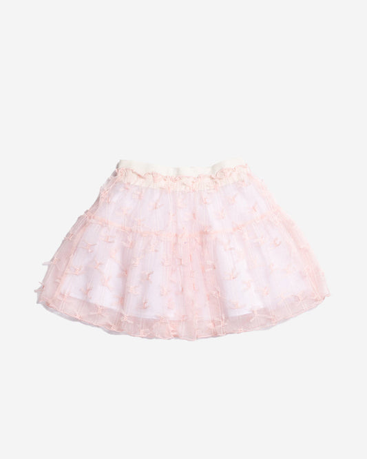 Petite Hailey Maya Lace Skirt in Pink Bows