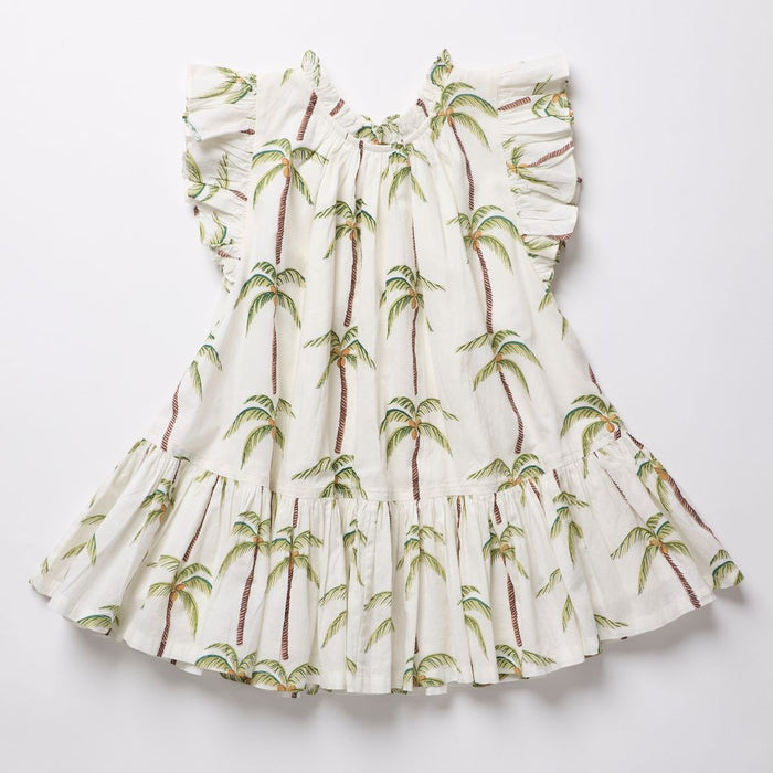 Pink Chicken Harper Dress in Palm Trees