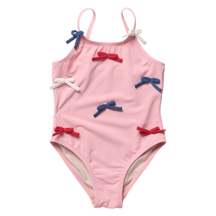 Pink Chicken Lottie Bow Swimsuit in Pink Bows