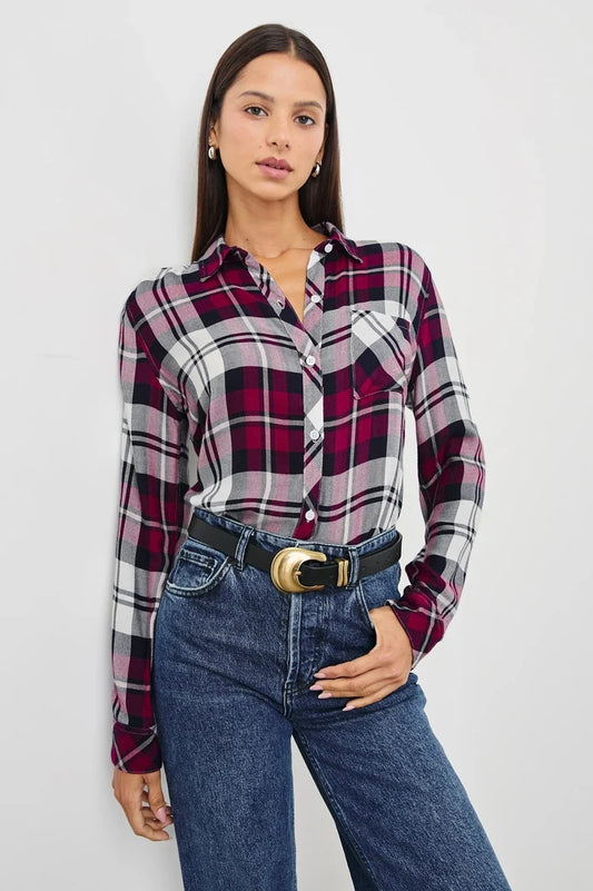 Rails Hunter Shirt in Lychee Navy