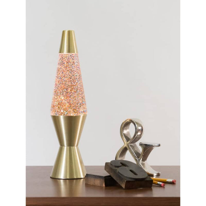 Rainbow Glitter Lava Lamp 14.5