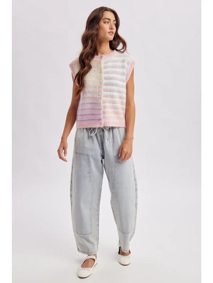 Rainbow Stripe Sweater Vest