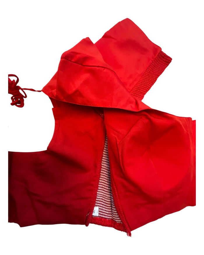 Red - HYBRID Silky Saree blouse - With Elastic on both side for Great fit - Size 36",38", 40" S M L  - VAM1216 Ap