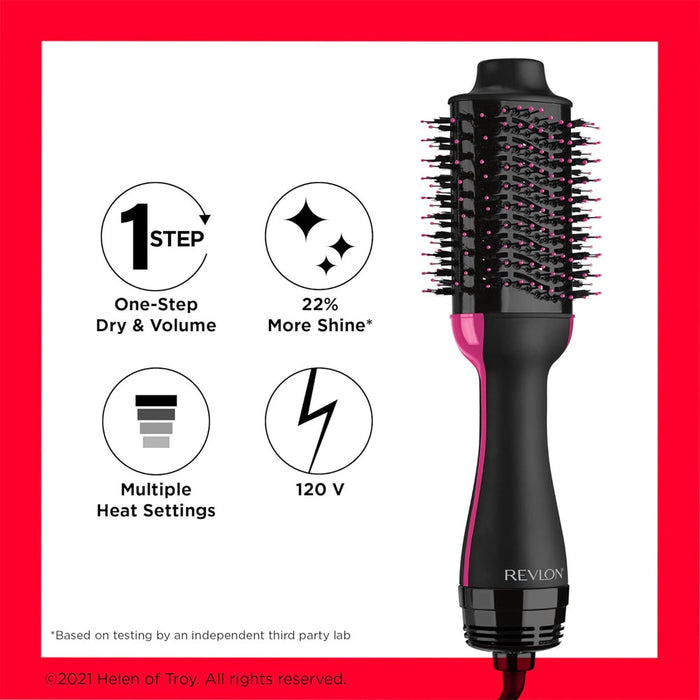 Revlon RVDR5222 One Step Hair Dryer & Volumizer, 2 heat setting plus cool setting (220-240V)