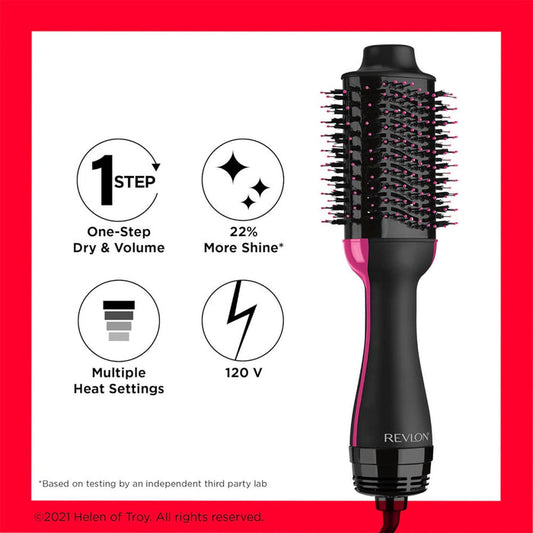 Revlon RVDR5222 One Step Hair Dryer & Volumizer, 2 heat setting plus cool setting (220-240V)