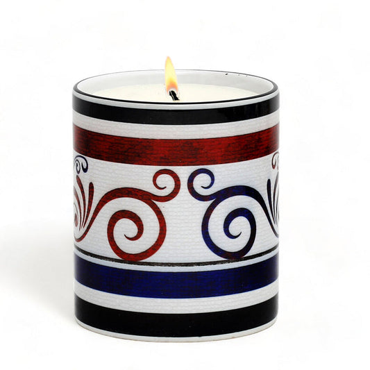 RICCO ITALIA PALIO: Candle Black-Maroon Design by Mario Bruno (Design 6395)