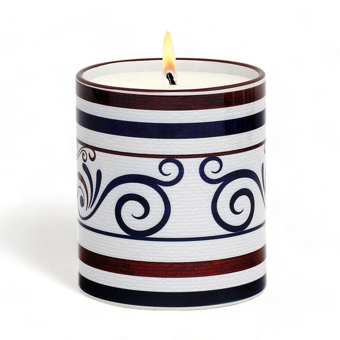 RICCO ITALIA PALIO: Candle Blue-Maroon Design by Mario Bruno (Design 6425)