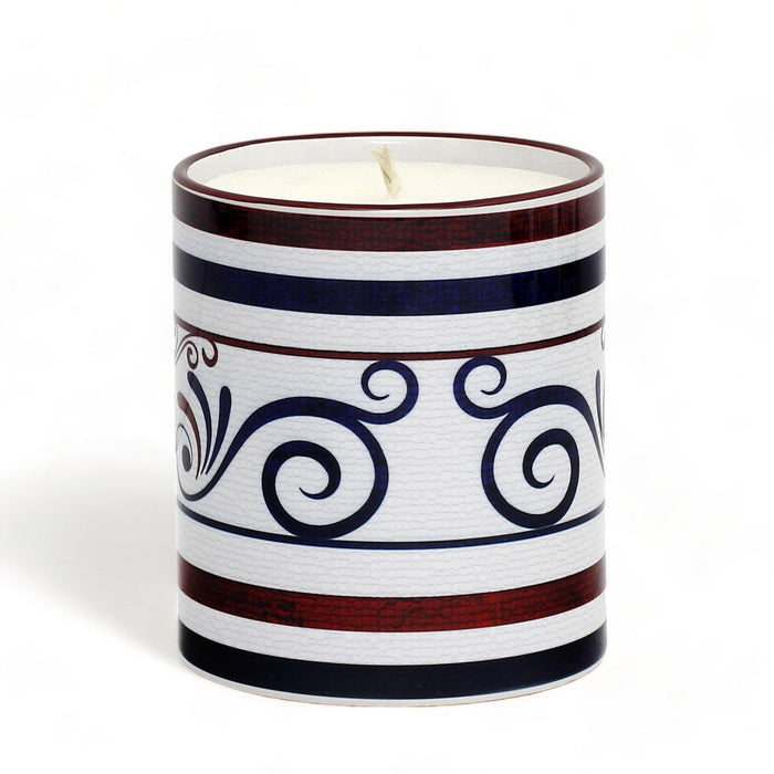 RICCO ITALIA PALIO: Candle Blue-Maroon Design by Mario Bruno (Design 6425)