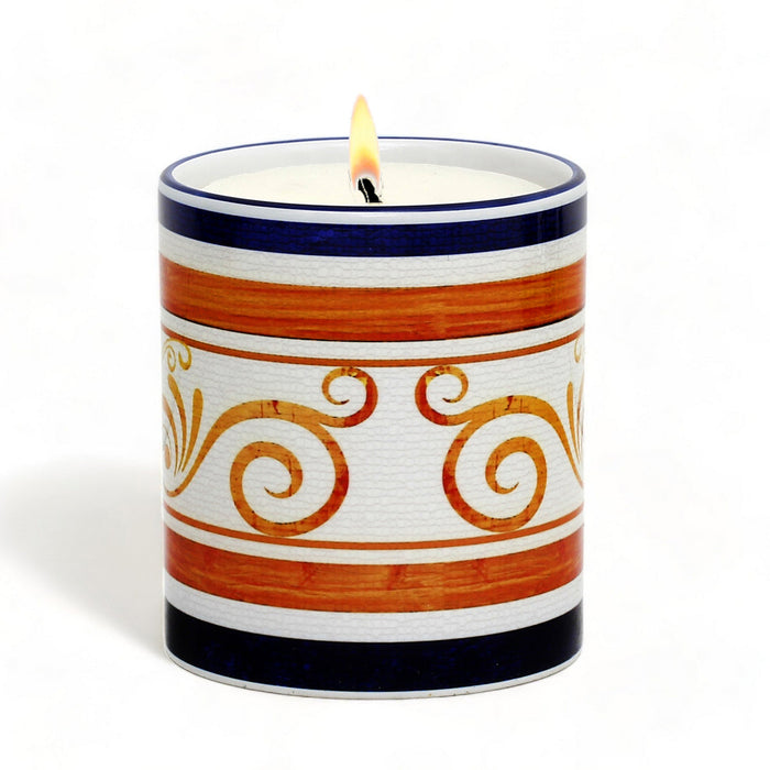 RICCO ITALIA PALIO: Candle Orange-Blue Design by Mario Bruno (Design 6416)