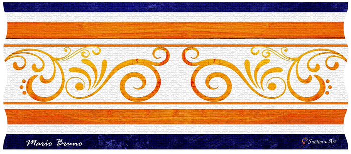 RICCO ITALIA PALIO: Candle Orange-Blue Design by Mario Bruno (Design 6416)