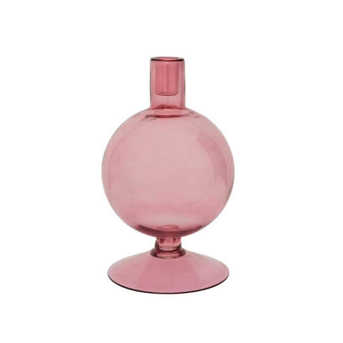 Round Recycled Glass Candle Holder