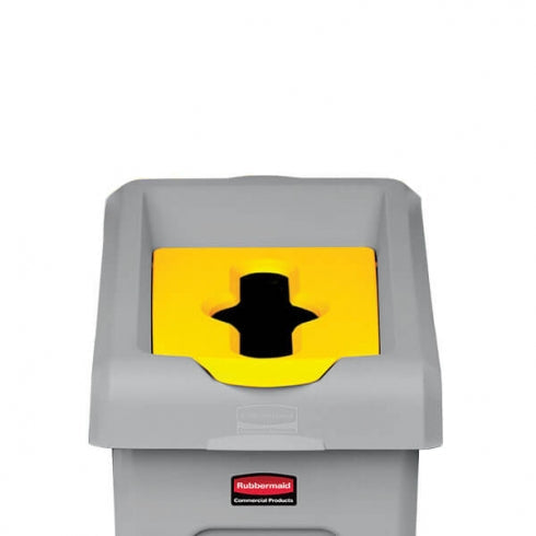 Rubbermaid Slim Jim Recycling Station 2007883 Mixed Recycling Lid Insert Hinged