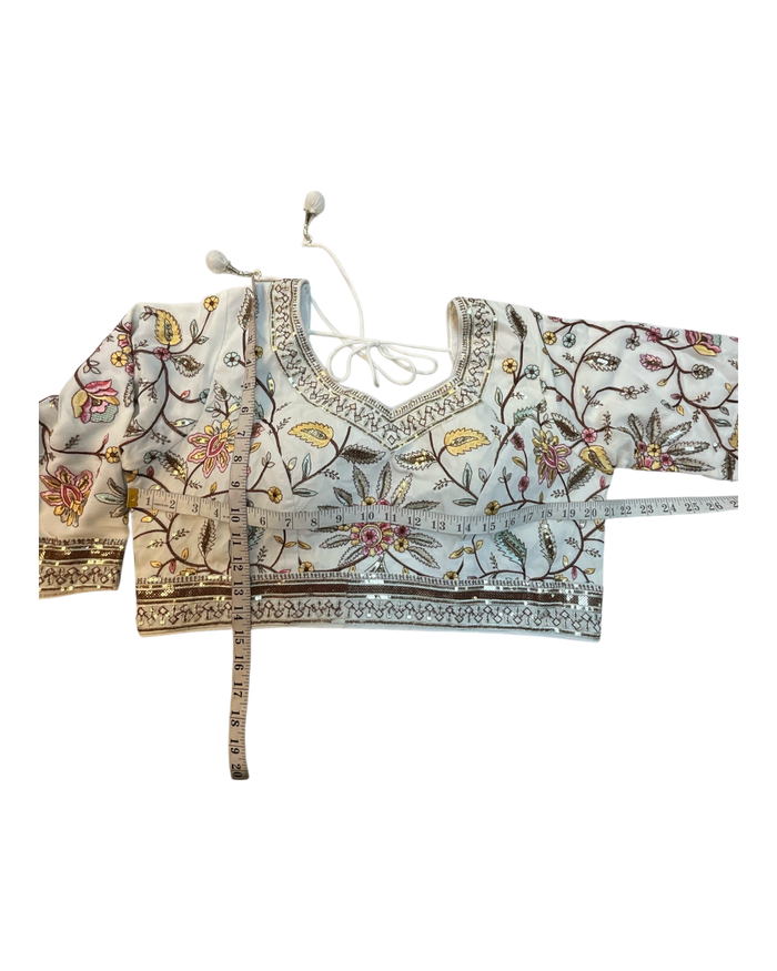 SALE! SALE! Size 18 (44" Bust) - Off White - Ready Made Lehnga Set - Haldi / Mehndi / Weddings - UK Stock - 24h Dispatch - PC2607 XX