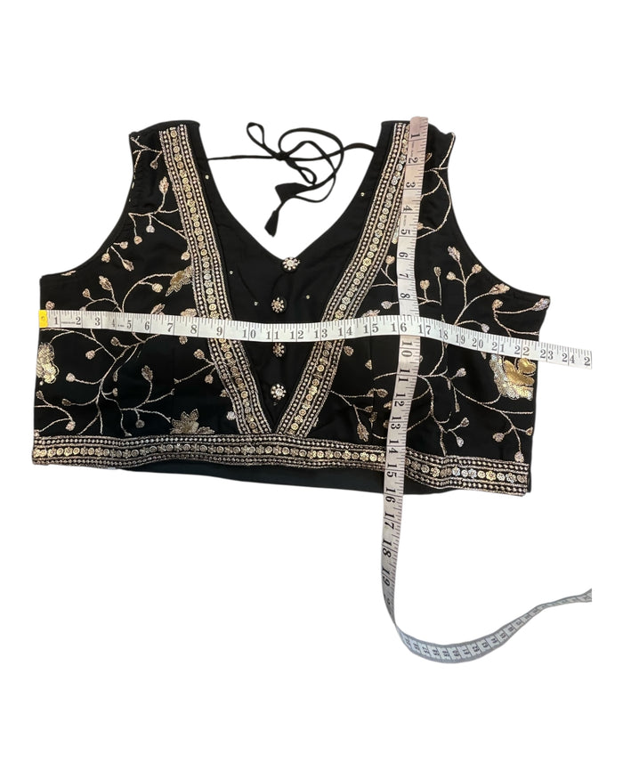 SALE! SALE! Size 20 - Black - Ready Made Lehnga Set - Haldi / Mehndi / Weddings - UK Stock - 24h Dispatch - PC2606 TJ