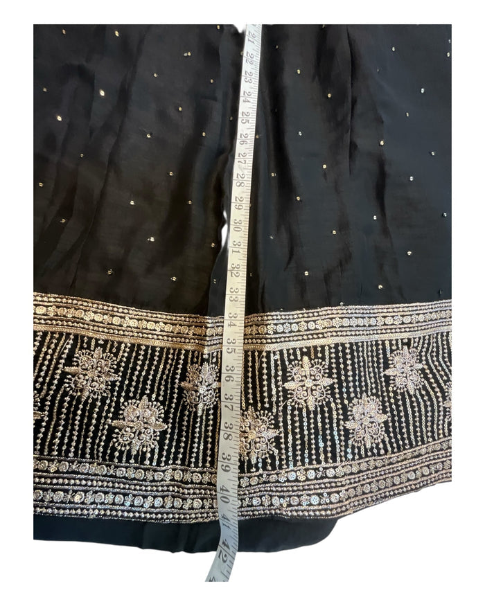 SALE! SALE! Size 20 - Black - Ready Made Lehnga Set - Haldi / Mehndi / Weddings - UK Stock - 24h Dispatch - PC2606 TJ