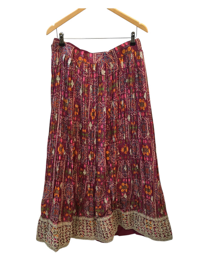 SALE! Size 12 / 38" Bust - Silky Wine - Ready Made Lehenga Set - UK Stock - 24h Dispatch - KTC250103 TY 0125