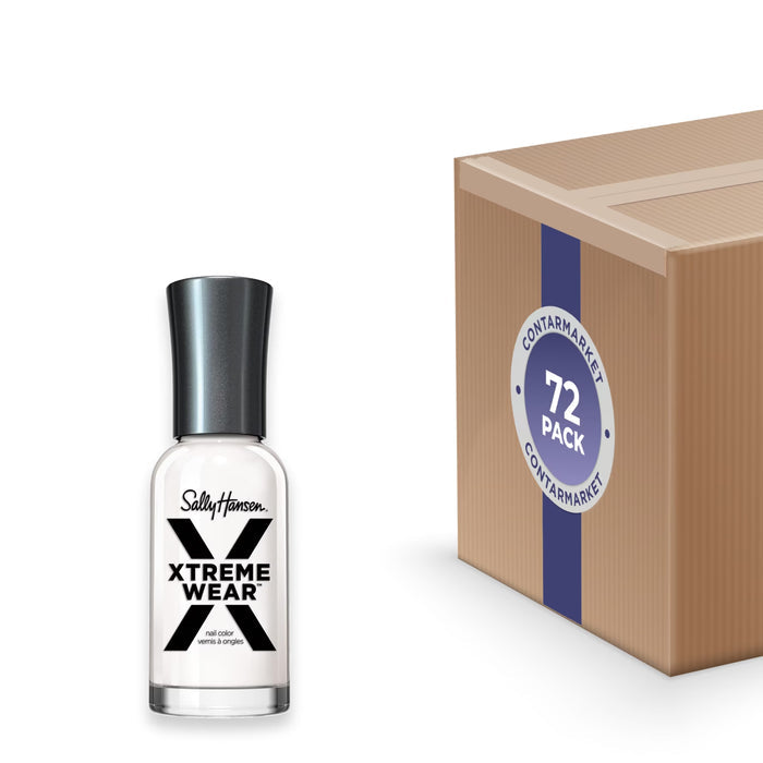 Sally Hansen Hard As Nails Xtreme Wear Nail Polish 21 White Semi Opaque Glossy - 72 Pack