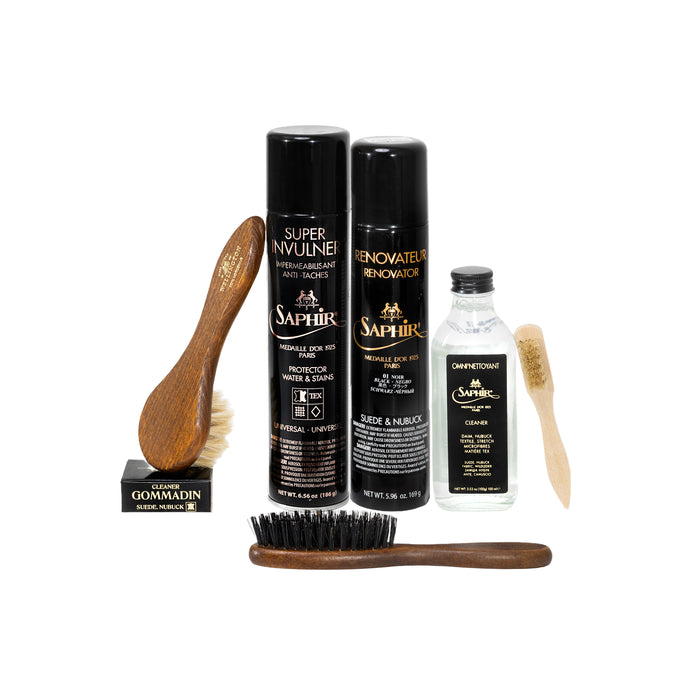 Saphir Suede Care Starter Kit (6 Piece Bundle)