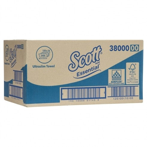 Scott Essential 38000 Ultraslim Hand Towel 2400 Sheets