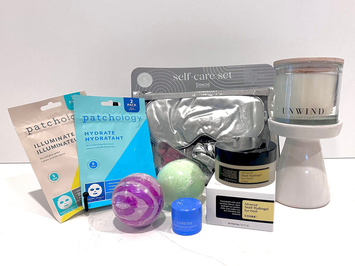 self care pamper gift box wrapping