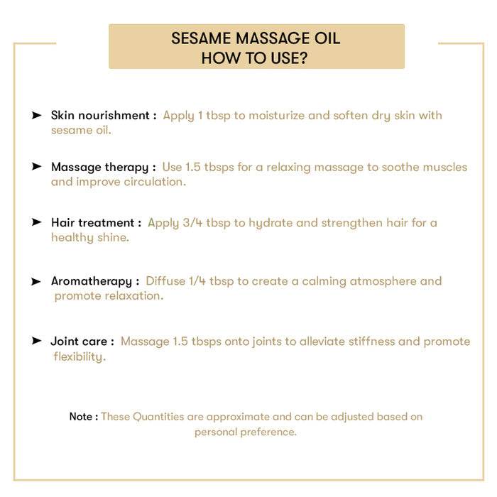 HOw to Use Sesame Massage Oil