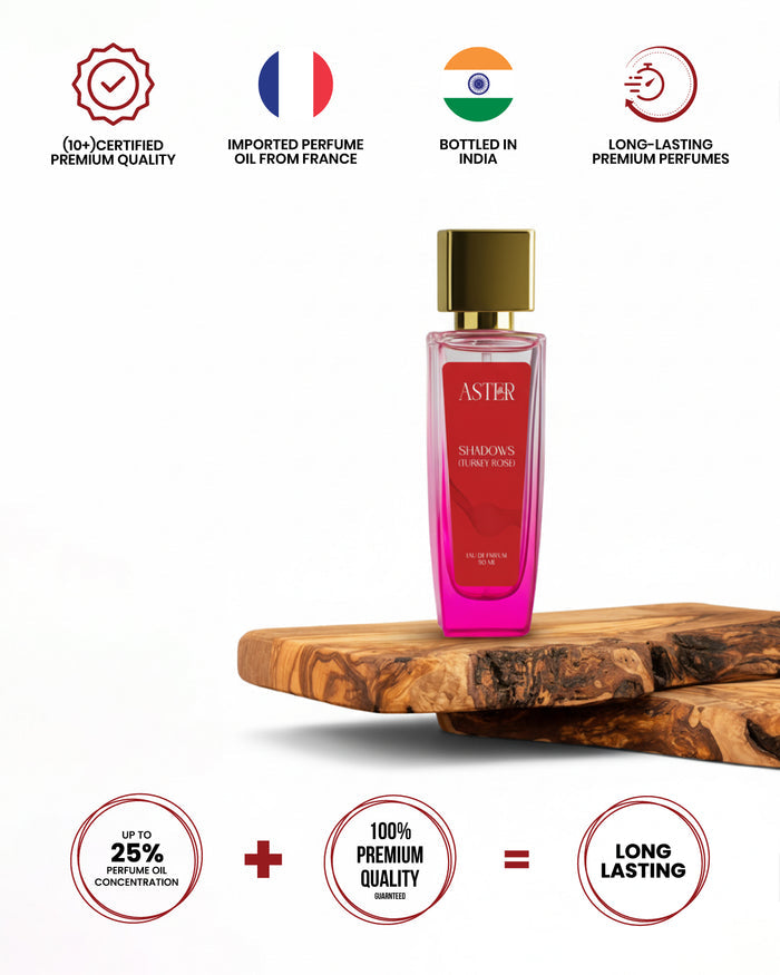 Shadows Turkey Rose Eau de Parfum for women, 50ml bottle.