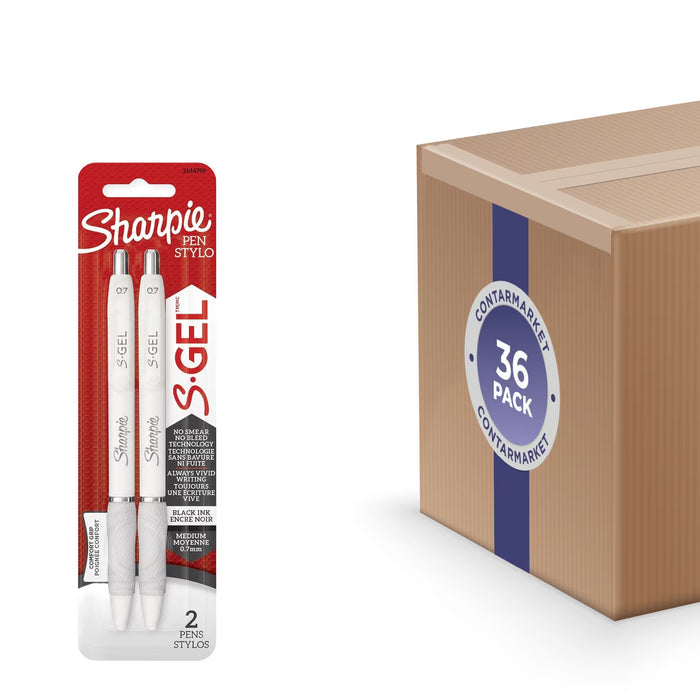 Sharpie S-Gel Black Medium Gel Pens 2 Ct - 36 Pack