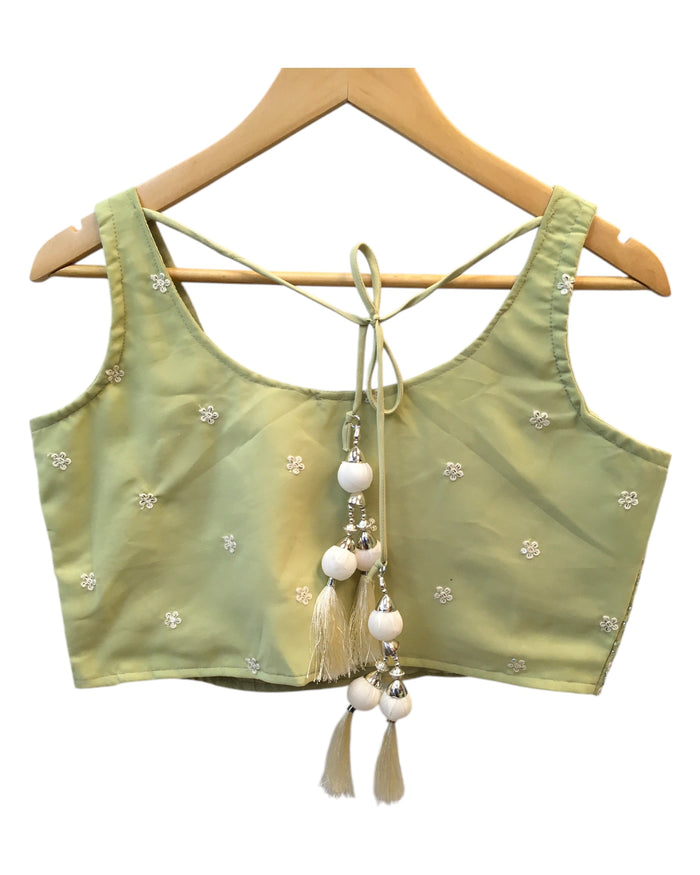 Size 12 / 38" Bust - Mint / Light Green - Ready Made Lehenga Set - UK Stock - 24h Dispatch - KTC250117 TK 0125