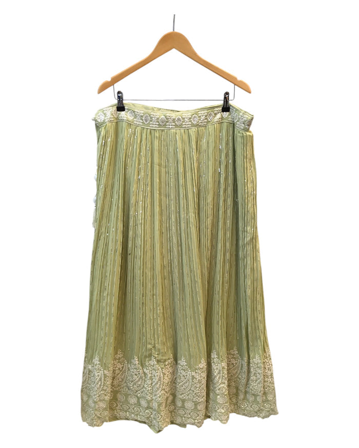 Size 12 / 38" Bust - Mint / Light Green - Ready Made Lehenga Set - UK Stock - 24h Dispatch - KTC250117 TK 0125
