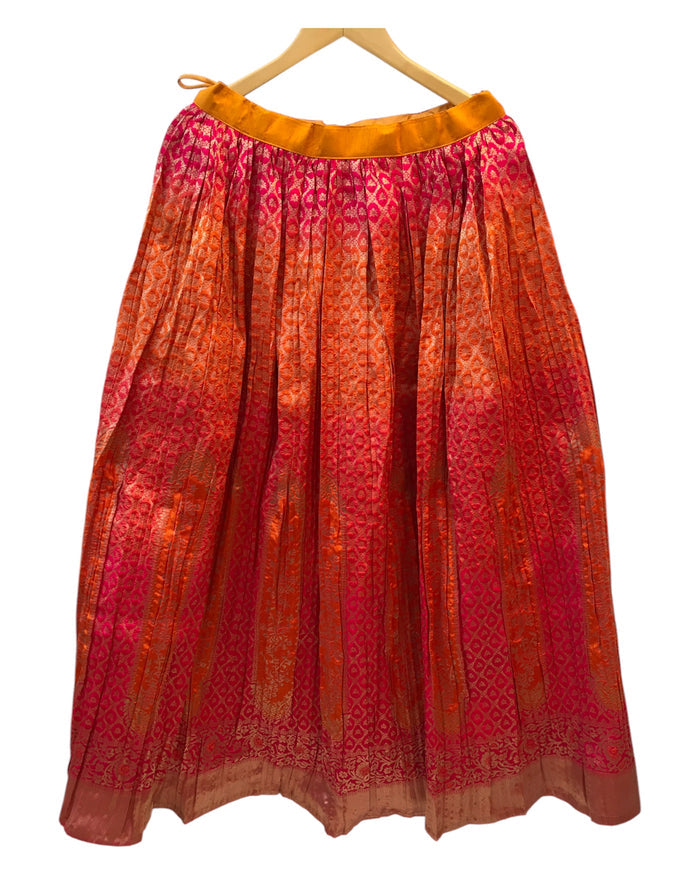 Size 12 / 38" Bust - Orange / Magenta - Ready Made Lehenga Set - UK Stock - 24h Dispatch - KTC250116 VT 0125