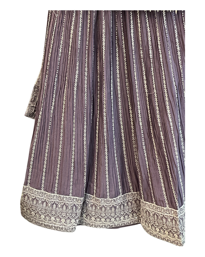 Size 14 / 40" Bust - Lilac - Ready Made Lehenga Set - UK Stock - 24h Dispatch - KTC2603 TY