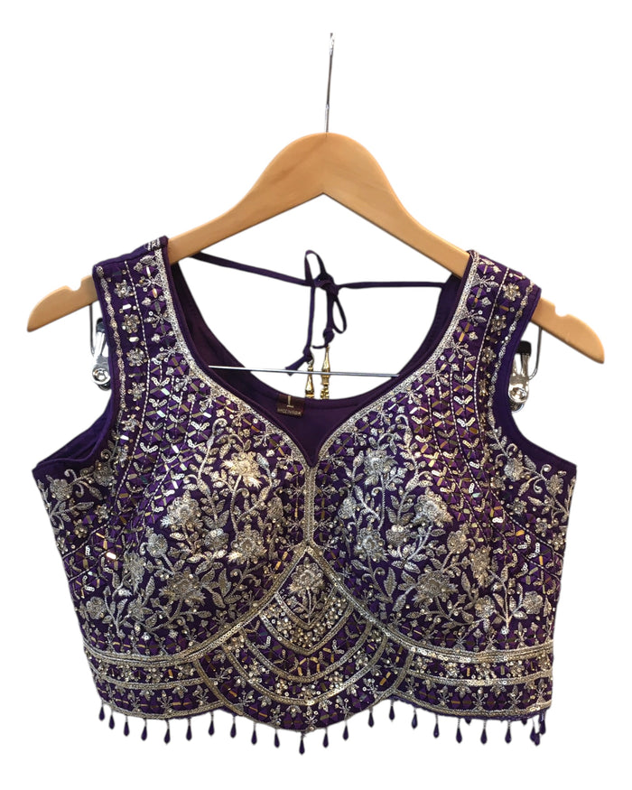 Size 14 / 40" Bust - Purple - Ready Made Lehenga Set - UK Stock - 24h Dispatch - KTC250161 JY 0125