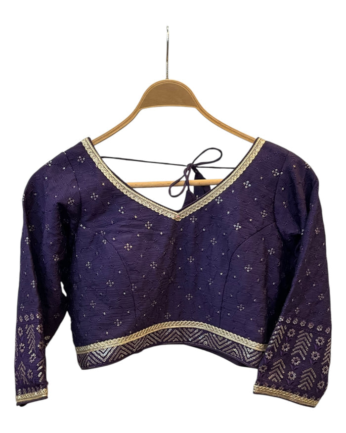 Size 14 / 40" Bust - Purple Lehenga Set - Back Fasten Blouse - UK Stock - 24h Dispatch - DCB2511 VV