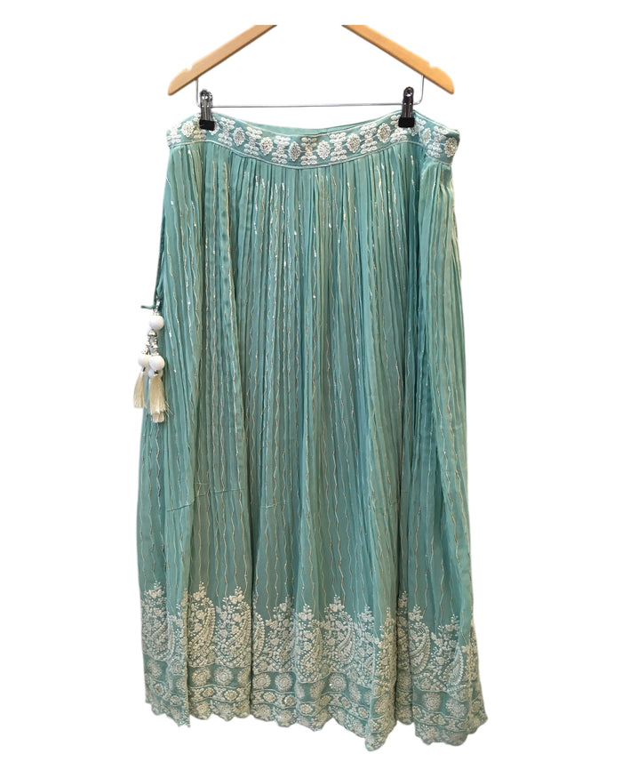 Size 14 / 40" Bust - Sea Green - Ready Made Lehenga Set - UK Stock - 24h Dispatch - KTC250117  TK 0125