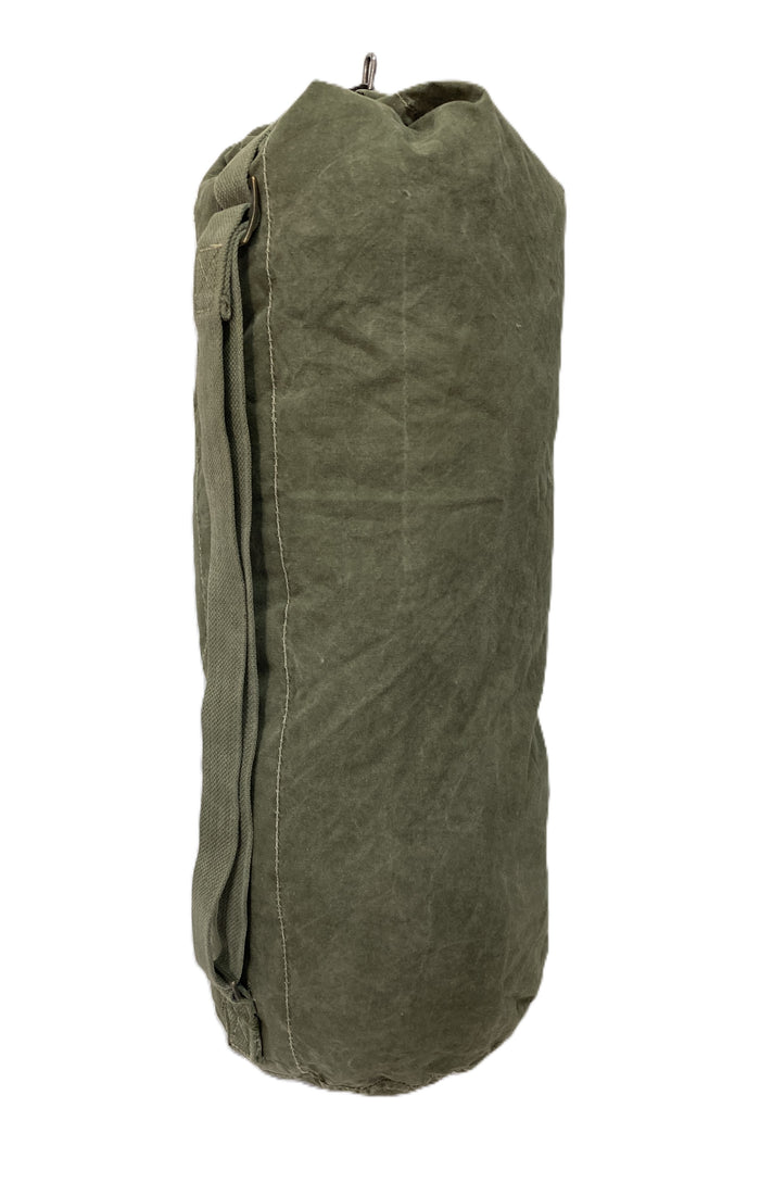 Small Military Canvas Duffle Bag – Rugged, Top-Loading with One Shoulder Strap