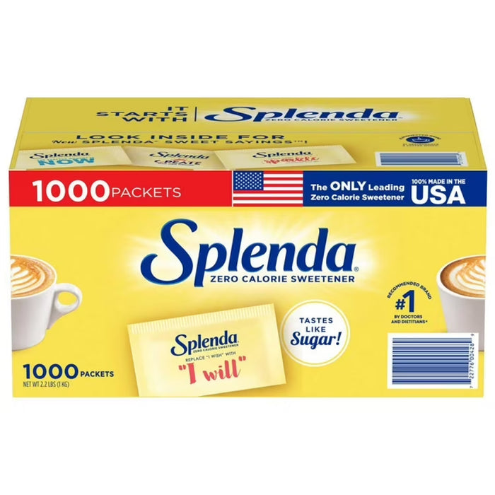 Splenda Zero Calorie Sweetener Packets, 1,000 ct